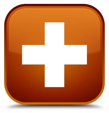 Ayrıca simge özel kahverengi kare düğmesi