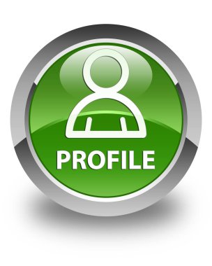 Profil (üye simgesi) parlak yumuşak yeşil yuvarlak düğme