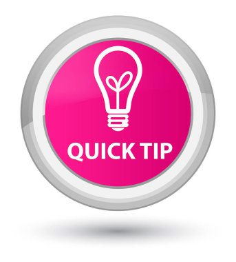 Çabuk uç (ampul simgesi) asal pembe yuvarlak düğmesi