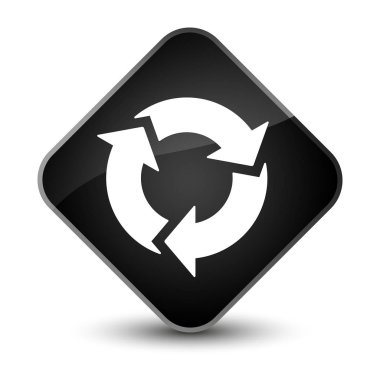 Yenile simgesini zarif siyah elmas düğmesi