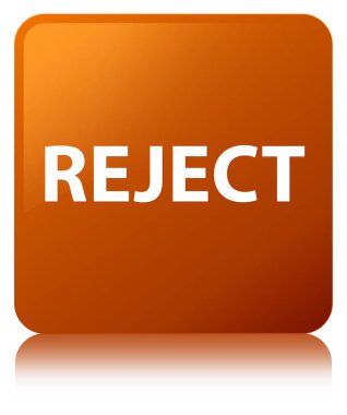 Kahverengi kare düğme reddetmek