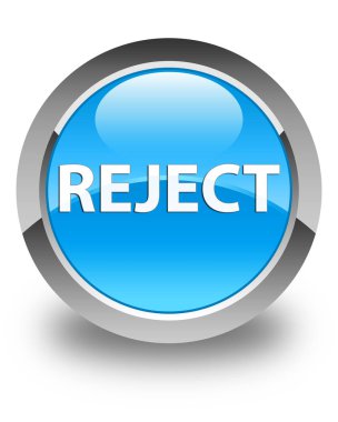 Parlak mavi düğme mavi reddetmek