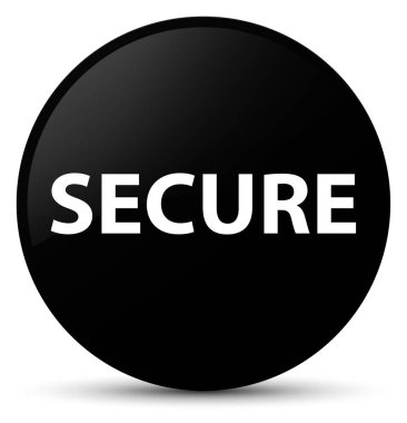 Güvenli siyah yuvarlak düğmesini