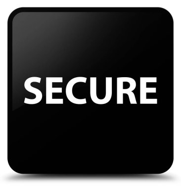 Güvenli siyah kare düğme