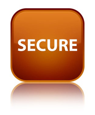 Güvenli özel kahverengi kare düğme