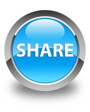 Parlak mavi düğme mavi paylaşmak