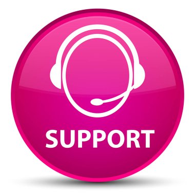 Destek (müşteri bakım simgesi) özel pembe yuvarlak düğmesi