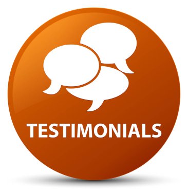 Görüşler (yorum simgesi) kahverengi düğme yuvarlak