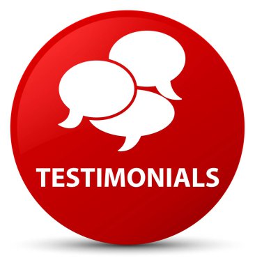 Görüşler (yorum simgesi) kırmızı düğme yuvarlak