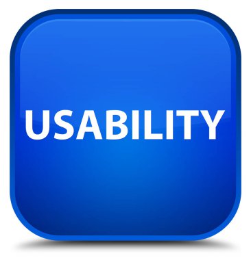 Kullanılabilirlik özel mavi kare düğme