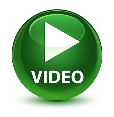 Video cam gibi yumuşak yeşil yuvarlak düğmesi