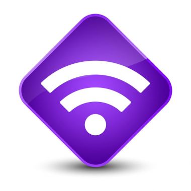 WiFi kutsal kişilerin resmi zarif mor elmas düğme