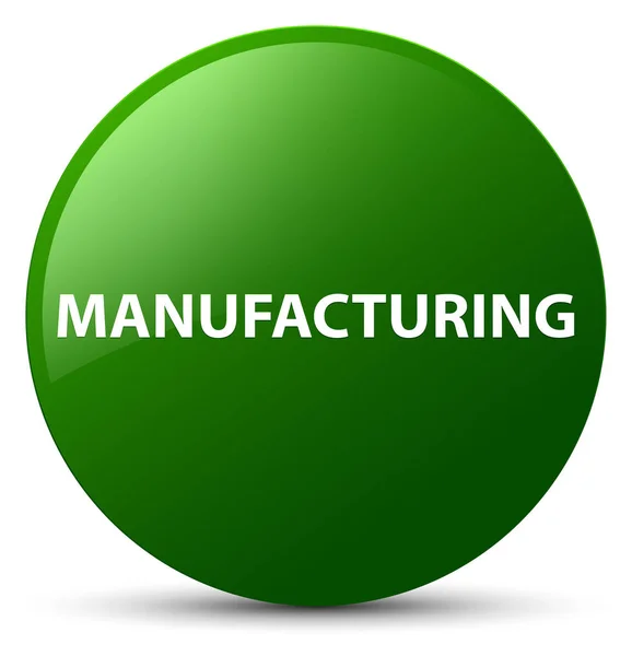 Manufacturing green round button — Stock Photo, Image