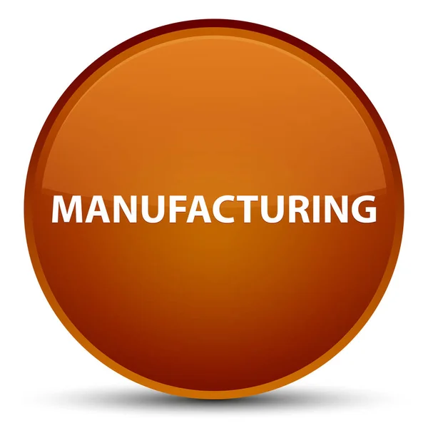 Manufacturing special brown round button — Stock Photo, Image