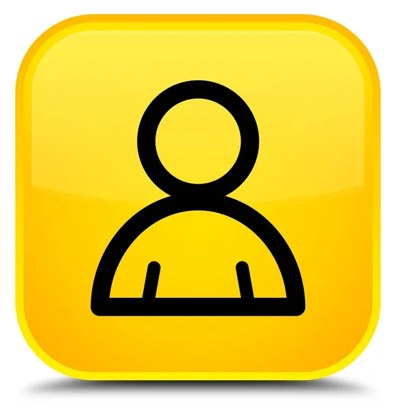 Member icon special yellow square button — Stock Photo, Image