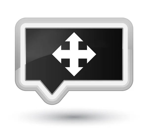 Mover ícone prime botão banner preto — Fotografia de Stock