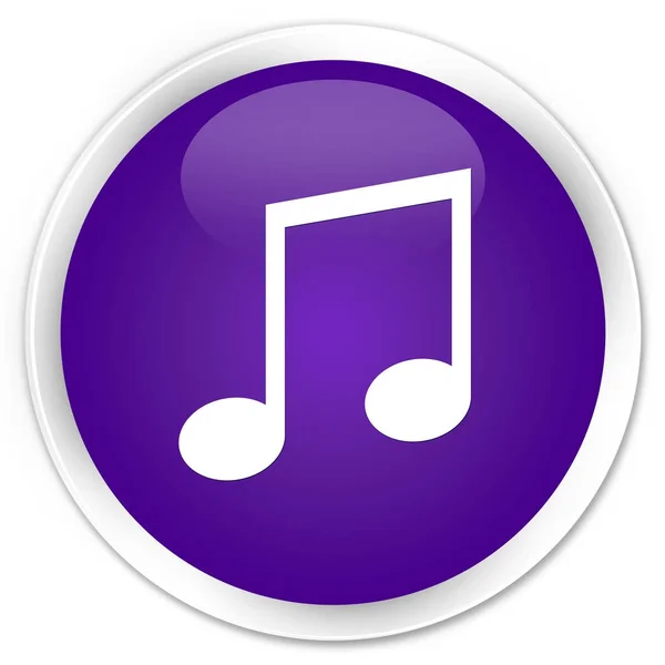 Icono de música premium púrpura botón redondo — Foto de Stock