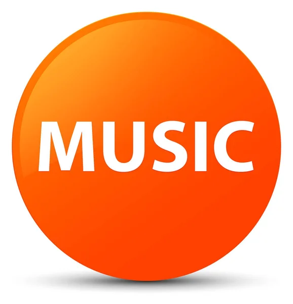 Música naranja botón redondo — Foto de Stock