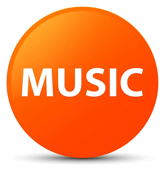 Musica arancio pulsante rotondo — Foto Stock