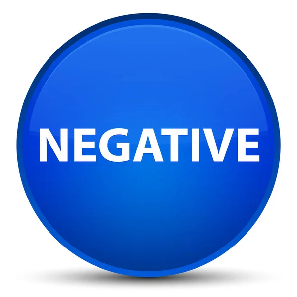 Negative special blue round button — Stock Photo, Image