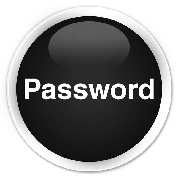 Passwort Premium schwarzer runder Knopf — Stockfoto