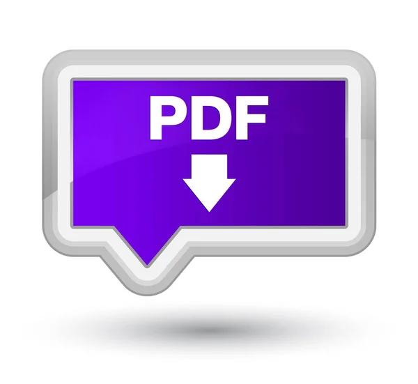 PDF download knoop van het pictogram eerste paarse banner — Stockfoto