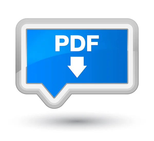 Ikona hlavní azurová modrá nápis tlačítko Stáhnout PDF — Stock fotografie
