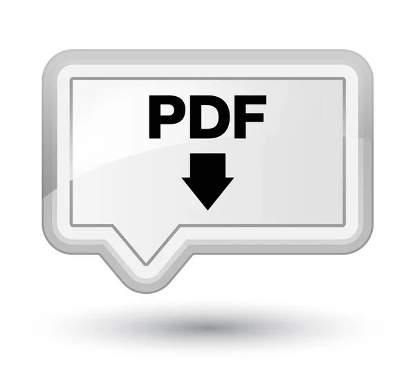 Pdf ダウンロード アイコン プライム ホワイト バナー ボタン — ストック写真