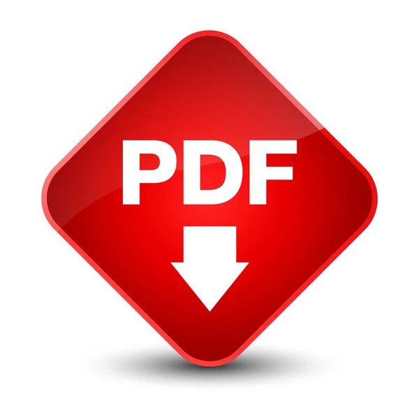 Icono de descarga PDF elegante botón de diamante rojo —  Fotos de Stock