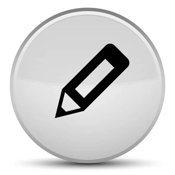 Pencil icon special white round button — Stock Photo, Image