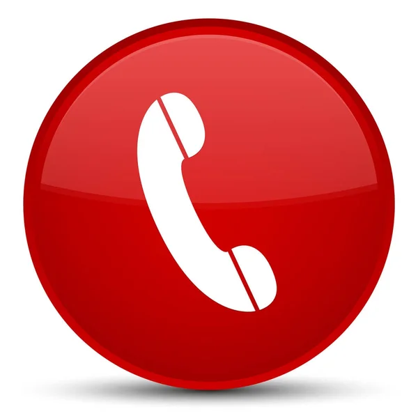 Przycisk okrągły czerwony ikona specjalne telefonu — Zdjęcie stockowe
