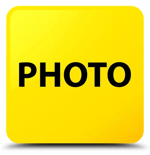 Przycisk □ Zdjęcie żółty — Zdjęcie stockowe