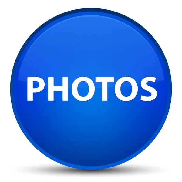 Zdjęcia specjalne niebieski okrągły przycisk — Zdjęcie stockowe