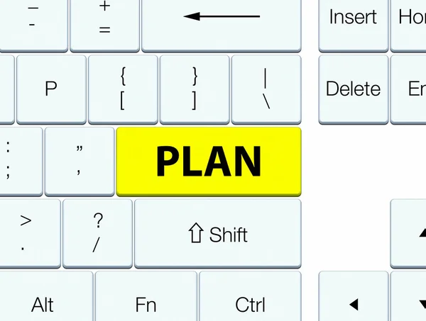 Przycisk klawiatury plan żółty — Zdjęcie stockowe