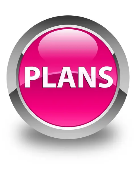 Plans glossy pink round button — Stock Photo, Image