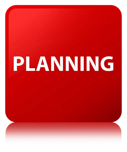 Planificación botón cuadrado rojo — Foto de Stock