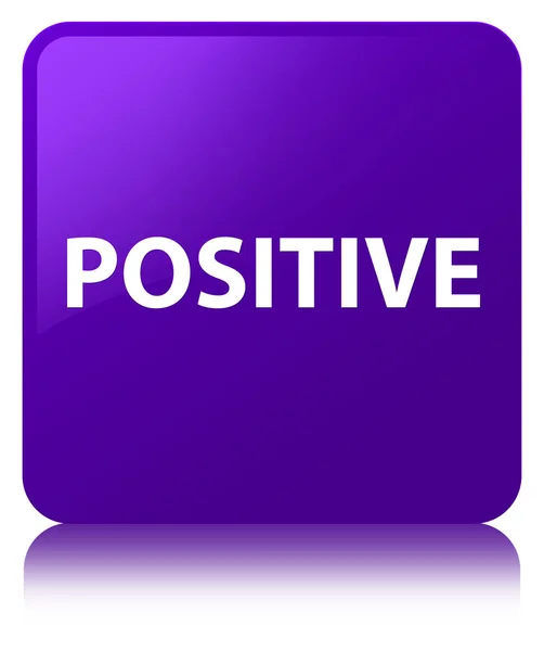 Positive purple square button — Stock Photo, Image