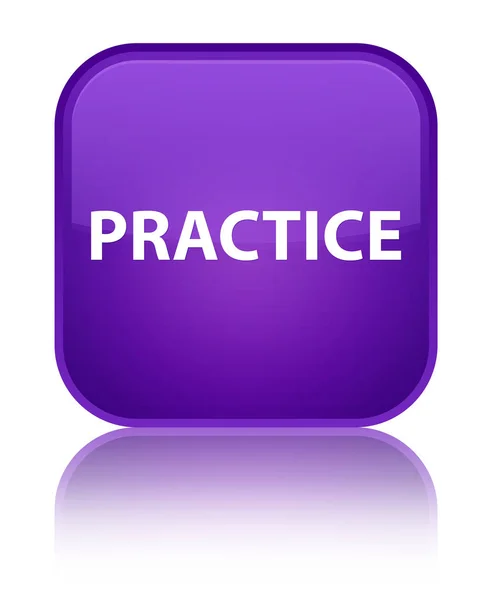Practice special purple square button — Stock Photo, Image