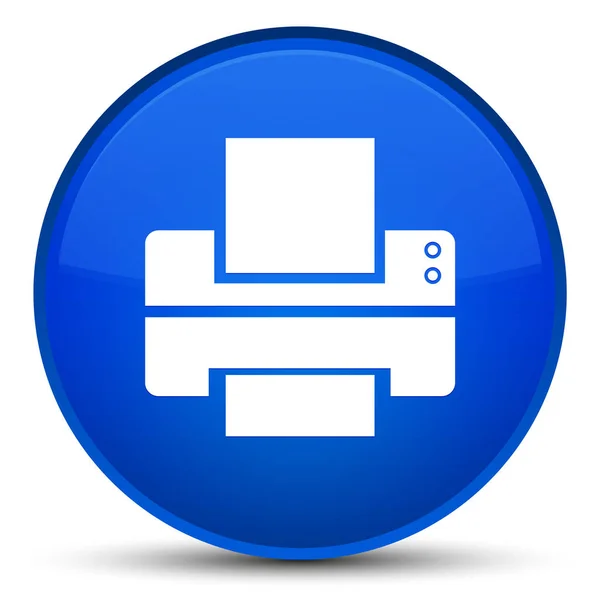 Printer icon special blue round button — Stock Photo, Image