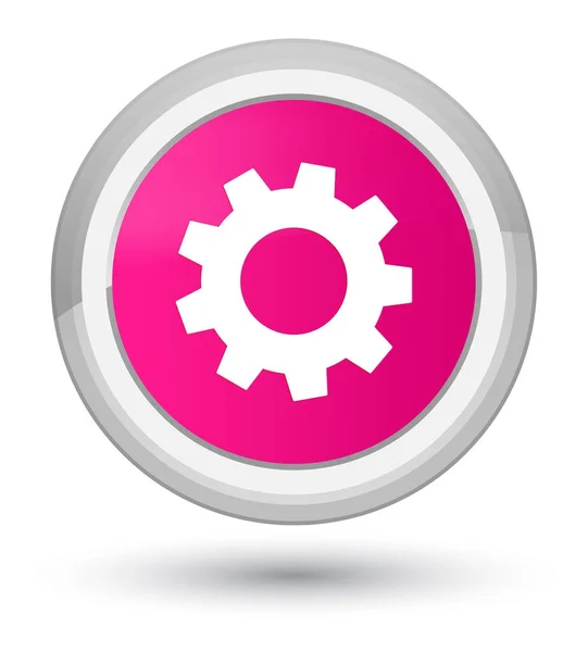 Icono de proceso botón redondo rosa primo —  Fotos de Stock