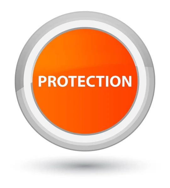 Ochrona prime pomarańczowy przycisk okrągła — Zdjęcie stockowe