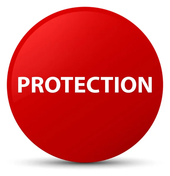 Protection red round button — Stock Photo, Image