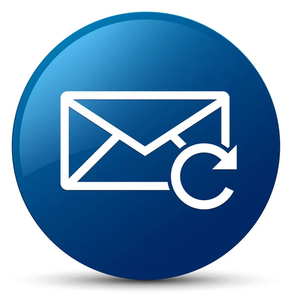 E-posta simgesi düğmesini mavi Yenile — Stok fotoğraf