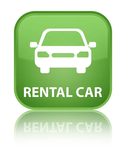 Rental car special soft green square button — Stock Photo, Image