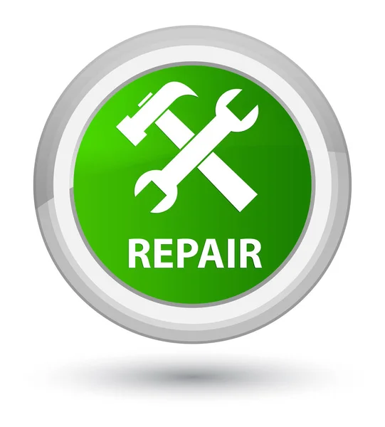 Voornaamste groene ronde knop Repair (pictogram hulpprogramma's) — Stockfoto