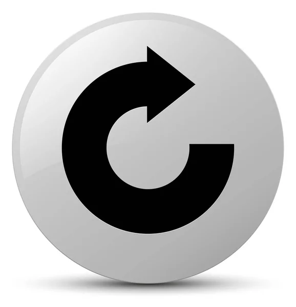 Icono de flecha de respuesta botón redondo blanco — Foto de Stock