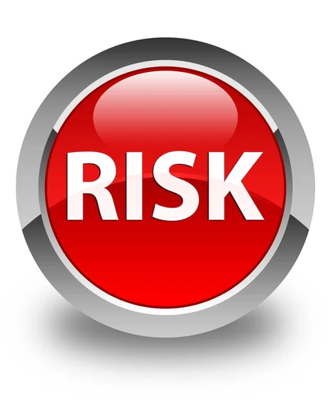 Risk parlak düğme kırmızı — Stok fotoğraf