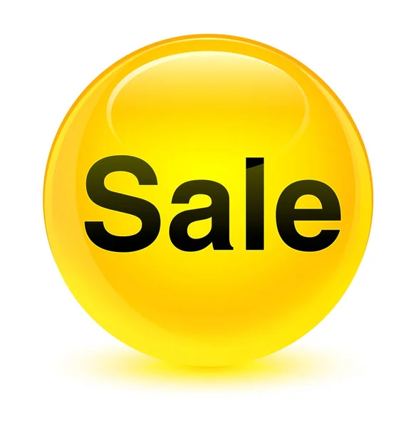 Försäljning glasaktig gul rund knapp — Stockfoto