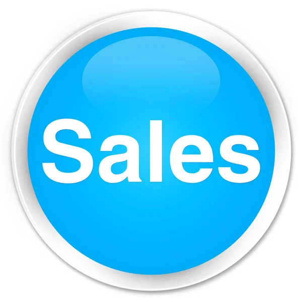 Sales premium cyan blue round button — Stock Photo, Image