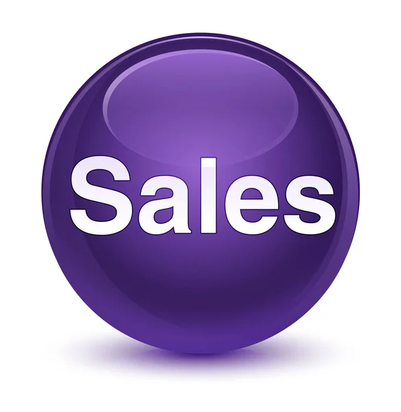 Sales glassy purple round button — Stock Photo, Image